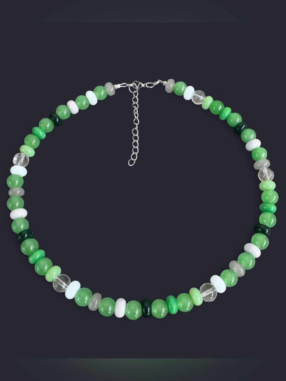 Green Machine Glass Bead Necklace